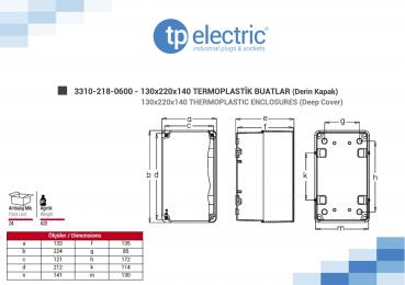 Preview: Installationsgehäuse IP67 (130x220x140mm)